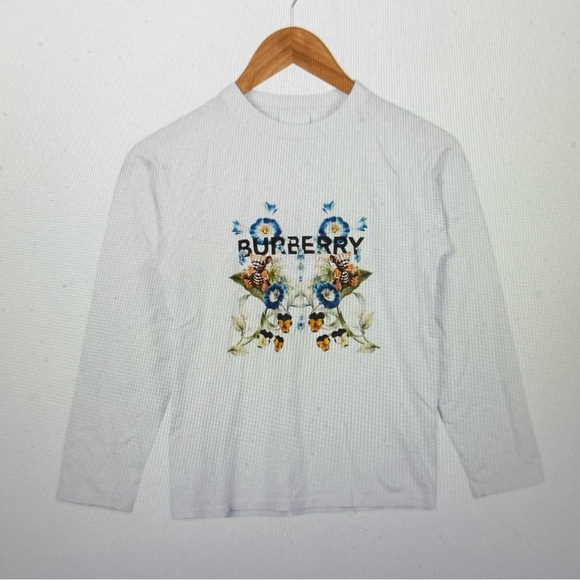 Burberry, unisex kids graphic printed cotton long sleeve top size 12 - Picture 1 of 4